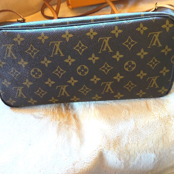 Louis Vuitton Monogram Neverfull Tote Bag - Dark Brown and Tan - Picture 6 of 10